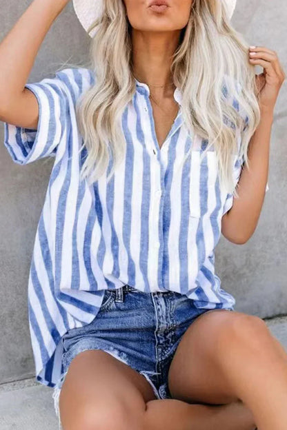 Helen – Casual Gestreepte Patchwork Top voor dames