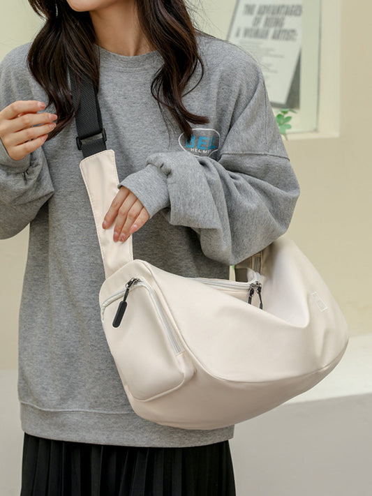 Oxford Cloth Large Capacity Crossbody Bag-HANDBAGS-[Adult]-[Female]-Beige-One Size-2022 Online Blue Zone Planet