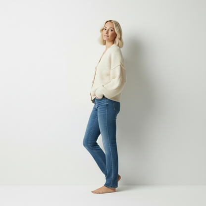 Bailey | Stijlvol Handgemaakt Oversized Gebreid Vest van Wolmix met Knopen