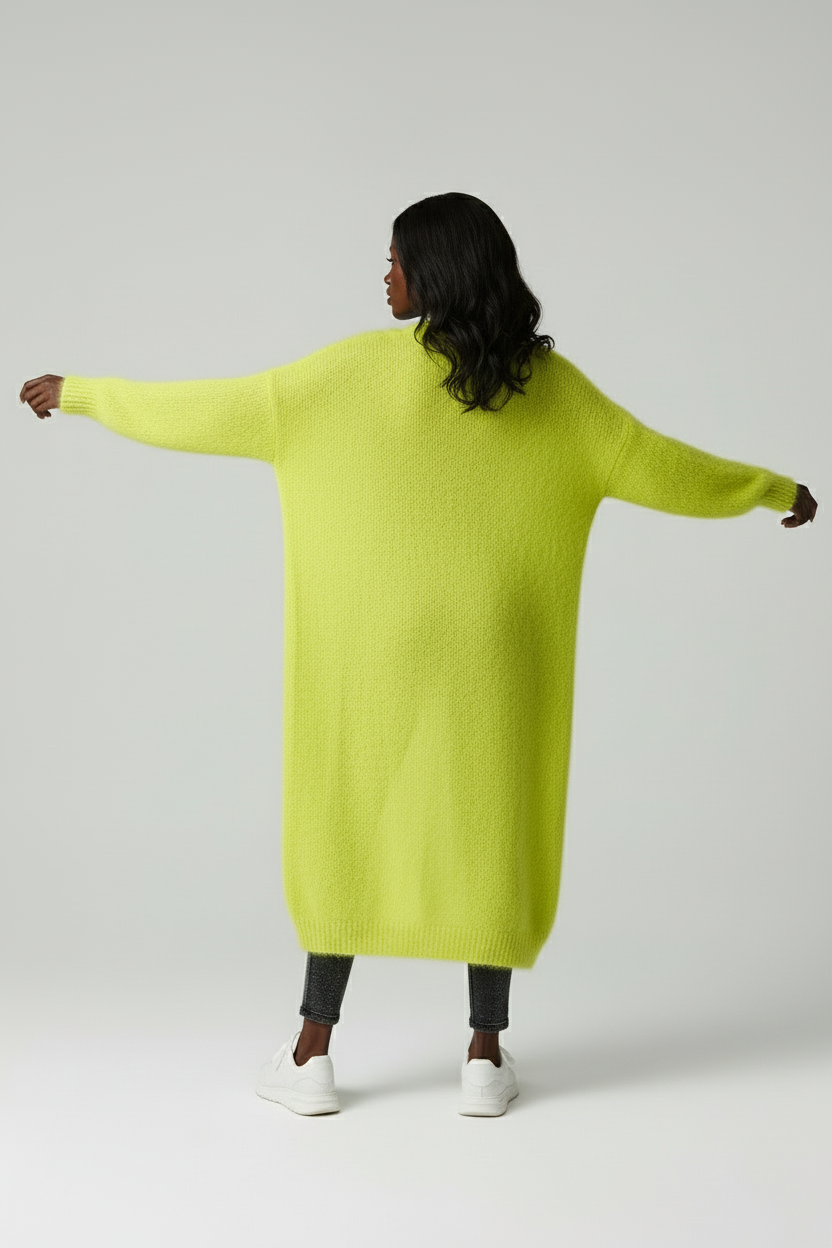 Callie | Luxe Mohairmix Vest – Oversized Pasvorm – Lange Snit | Julie Mae