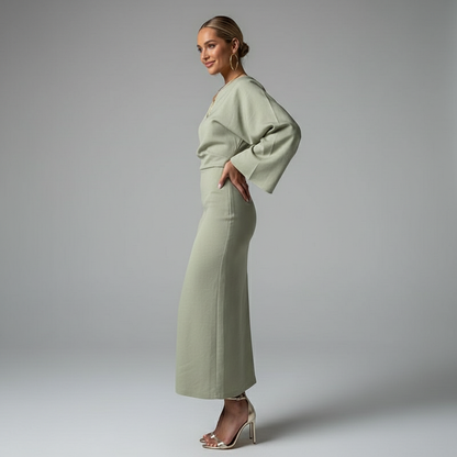 Celeste | Chic Asymmetrisch Linnen Jurk voor Dames