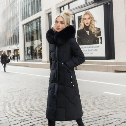 Beate - Gewatteerde Lange Puffer Jas voor Dames