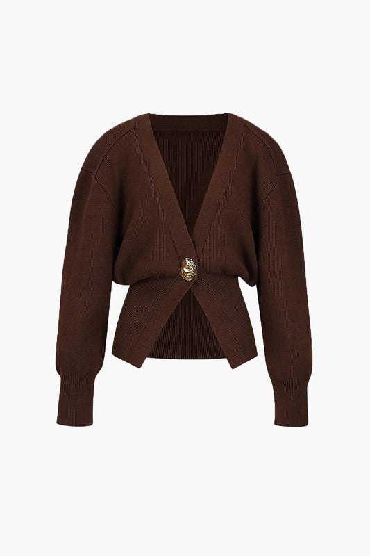 Jovie | Dames Elegant Vest met Gouden Knopen – Zacht & Stijlvol