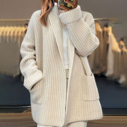 JOJO | Zacht Oversized Vest Met Sjaalkraag En Diepe Steekzakken