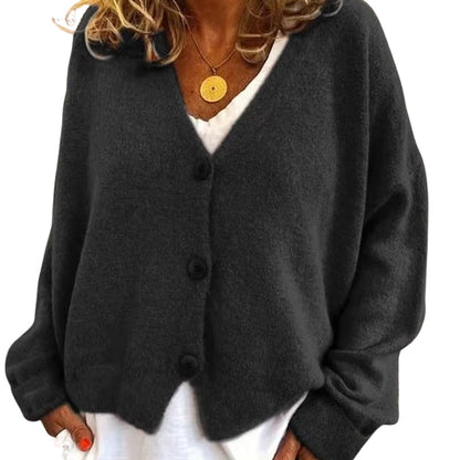 Eloise – Stijlvol Cardigan met lange mouwen en knopen Voorkant