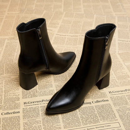 Ashley | Sculpted Enkelboots Zwart Kunstleer