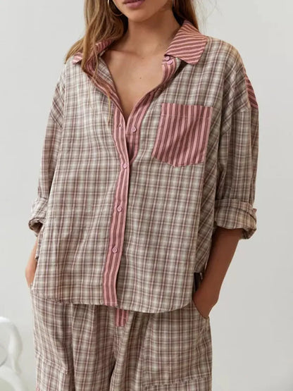 Yvette | Tweedelige pyjama set katoen zacht en stretchy