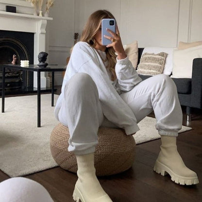 Liselotte | Stretchy Sock Laarzen met Chunky Zool