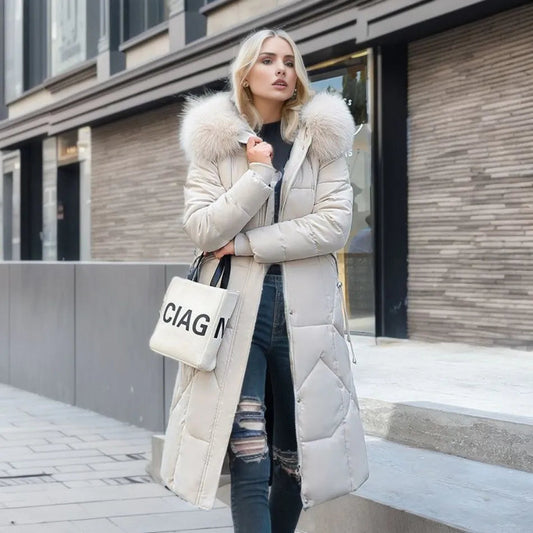 Beate - Gewatteerde Lange Puffer Jas voor Dames