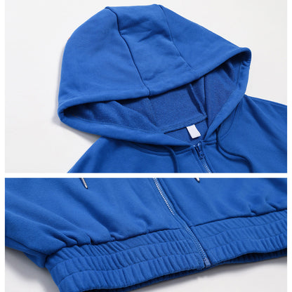 Vesper | Gezipte Cropped Hoodie & Joggingbroek Set