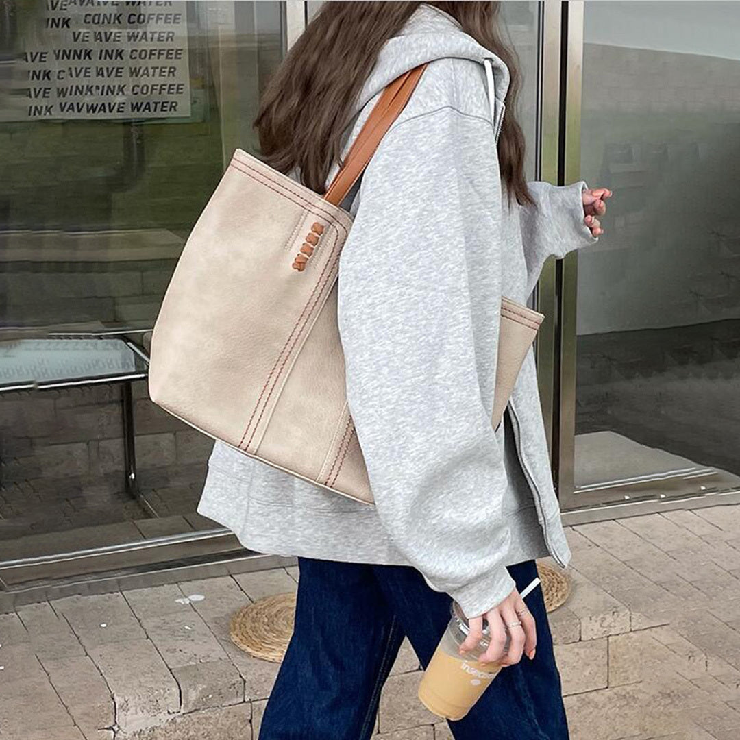 May | Dames Shopper Tas PU Leer Gestructureerd Dagelijks