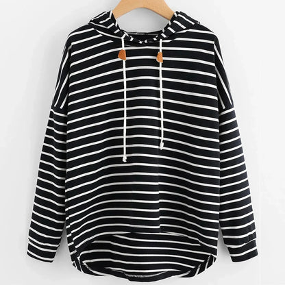 Fanny - Gestreepte en Comfortabele Dames Hoodie
