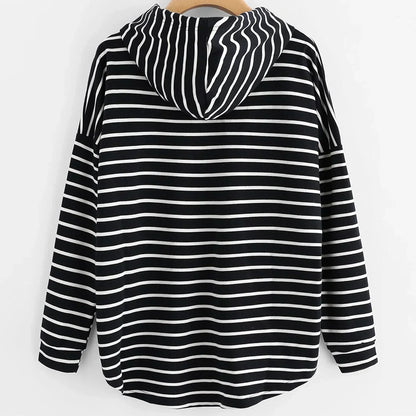 Fanny - Gestreepte en Comfortabele Dames Hoodie