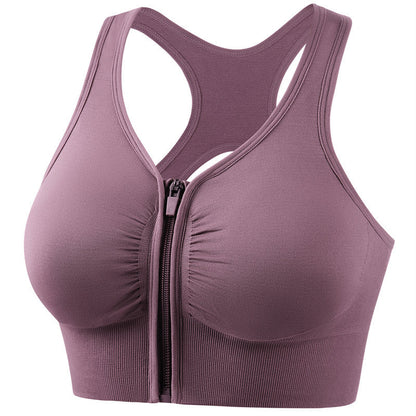 Keyla | Dames Sportbeha met Ritssluiting – Ademend Nylon – Optimale Steun