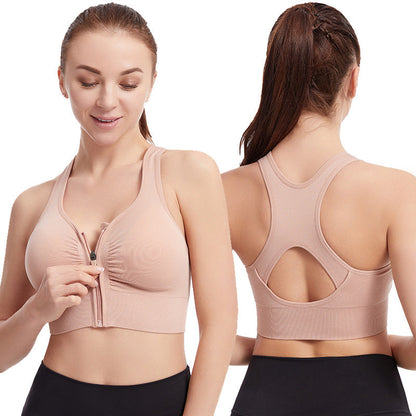 Keyla | Dames Sportbeha met Ritssluiting – Ademend Nylon – Optimale Steun