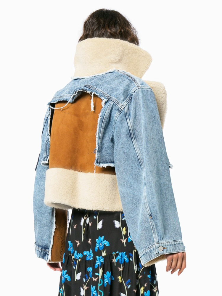 Blyth | Pluche Jasje met Denimnaden