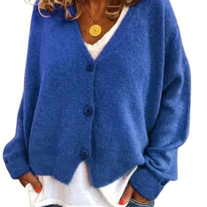 Eloise – Stijlvol Cardigan met lange mouwen en knopen Voorkant