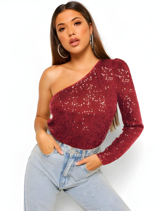 Loreen - Glamoureuze One Shoulder Top