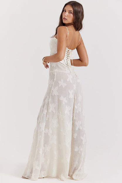 Liane | Stralend Elegant in een Rugloze Maxi-Jurk