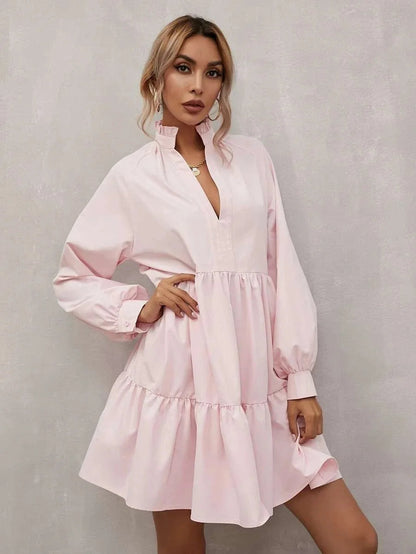 Payton | Vrouwen A-Lijn Rayon Jurk - Gelaagde Pasvorm - Elegant & Lichtgewicht
