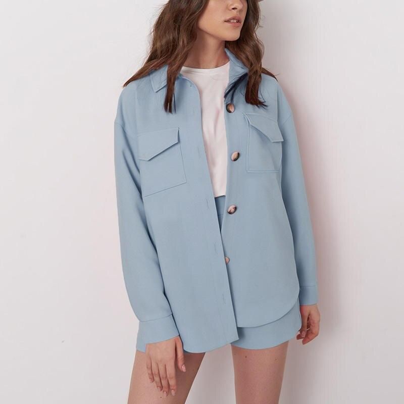 Laura | Zachte Katoenmix Shacket Set met Shorts