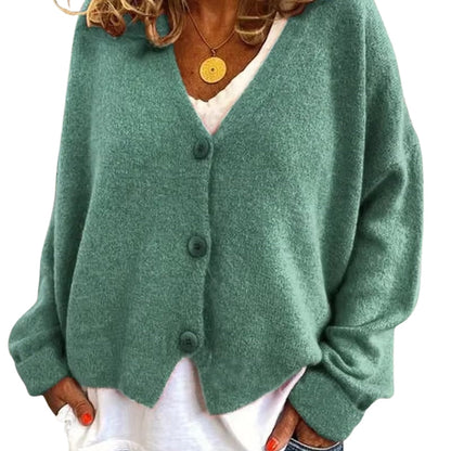 Eloise – Stijlvol Cardigan met lange mouwen en knopen Voorkant