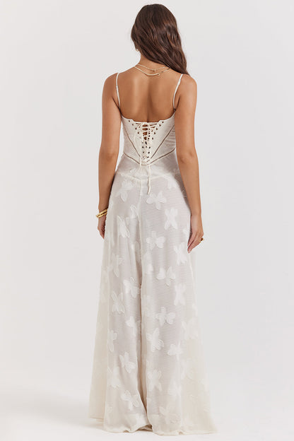 Liane | Stralend Elegant in een Rugloze Maxi-Jurk