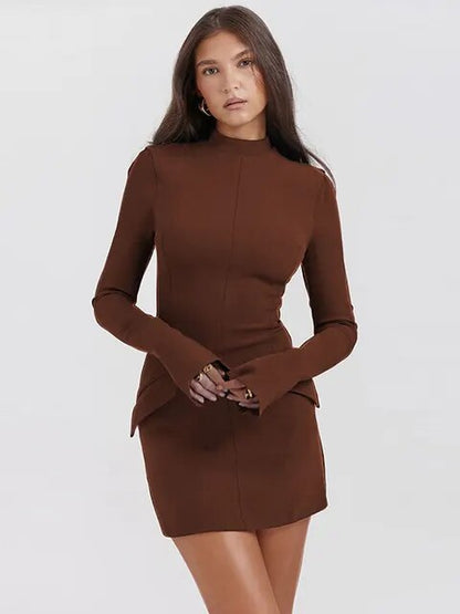 Rianne | Slim Fit Jurk Lange Mouwen Polyester Spandex