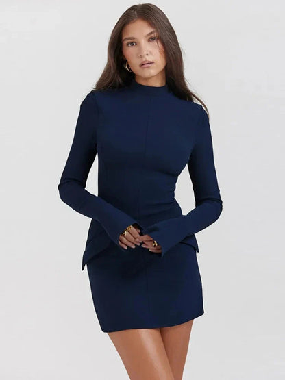 Rianne | Slim Fit Jurk Lange Mouwen Polyester Spandex