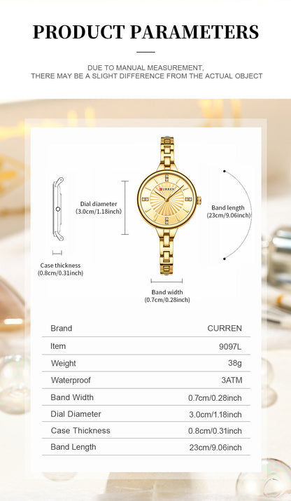 Zindra | Dameshorloge Quartz Roestvrij Staal Elegant