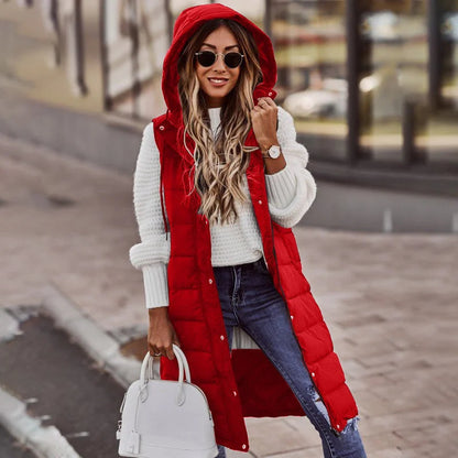 Fanny | Gewatteerd Lang Vest voor Dames – Casual Buitenlaag
