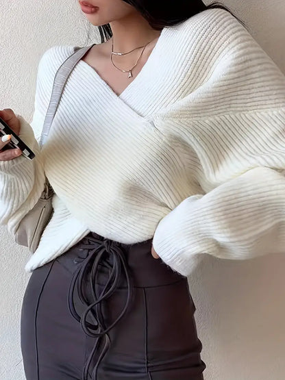 Jools | Off-Shoulder Damestrui Met Ribstructuur voor de herfst
