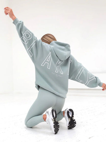 Aly | Loose Fit Hoodie met Grafische Print en Katoenmix