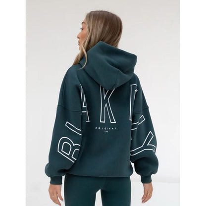 Aly | Loose Fit Hoodie met Grafische Print en Katoenmix
