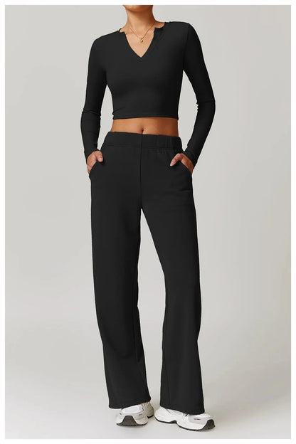 Variant image for Women Active Wear Set Black Nylon Spandex | Best Workout Gear for Women-9