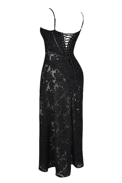 Liane | Stralend Elegant in een Rugloze Maxi-Jurk