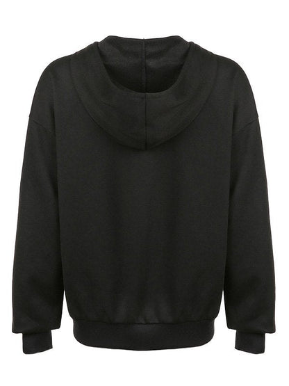 Liane | Zwarte Katoenmix Hoodie met Strass Schedel | Julie Mae