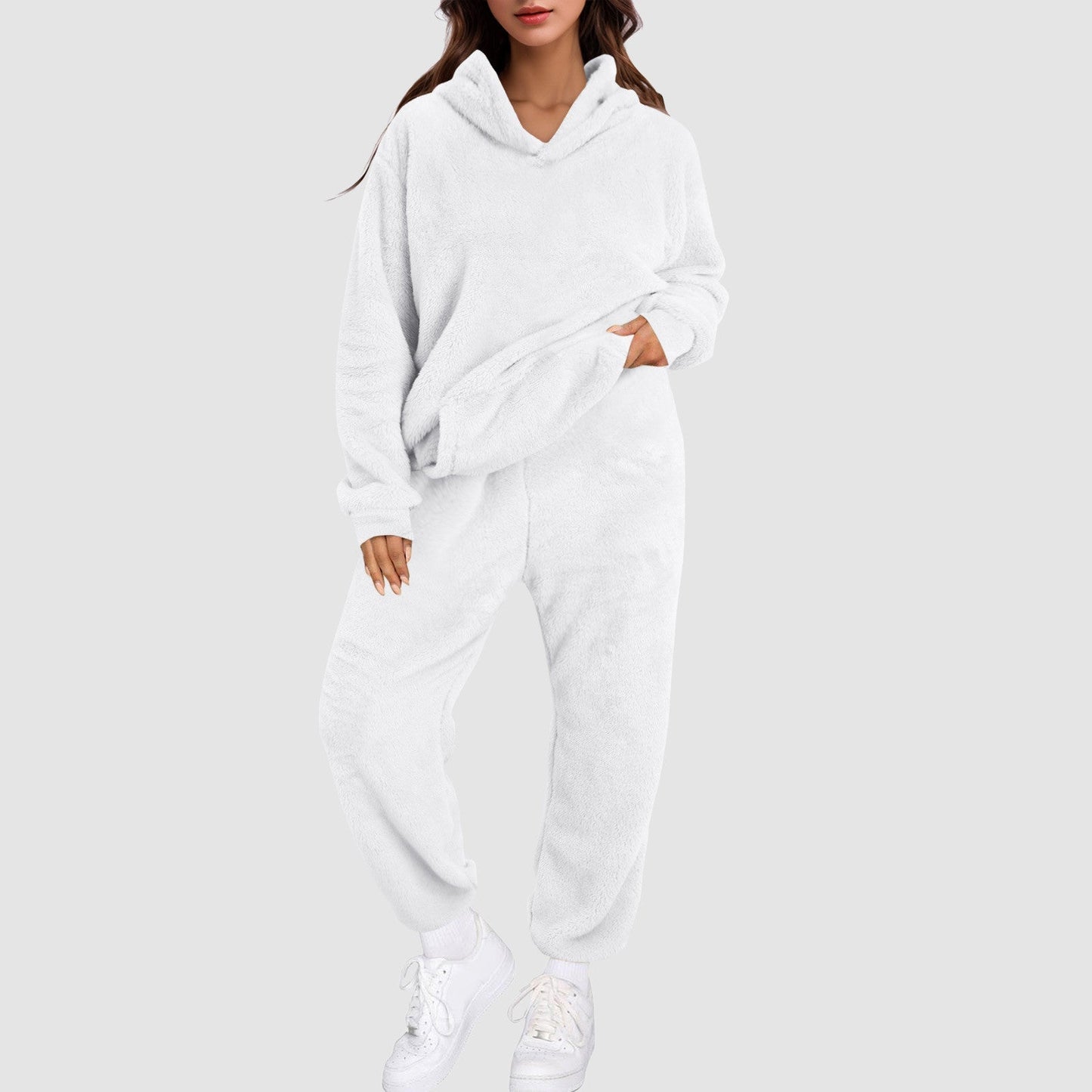 Yuno | Cozy Cloud | Teddy Fleece Loungewear Set Dames