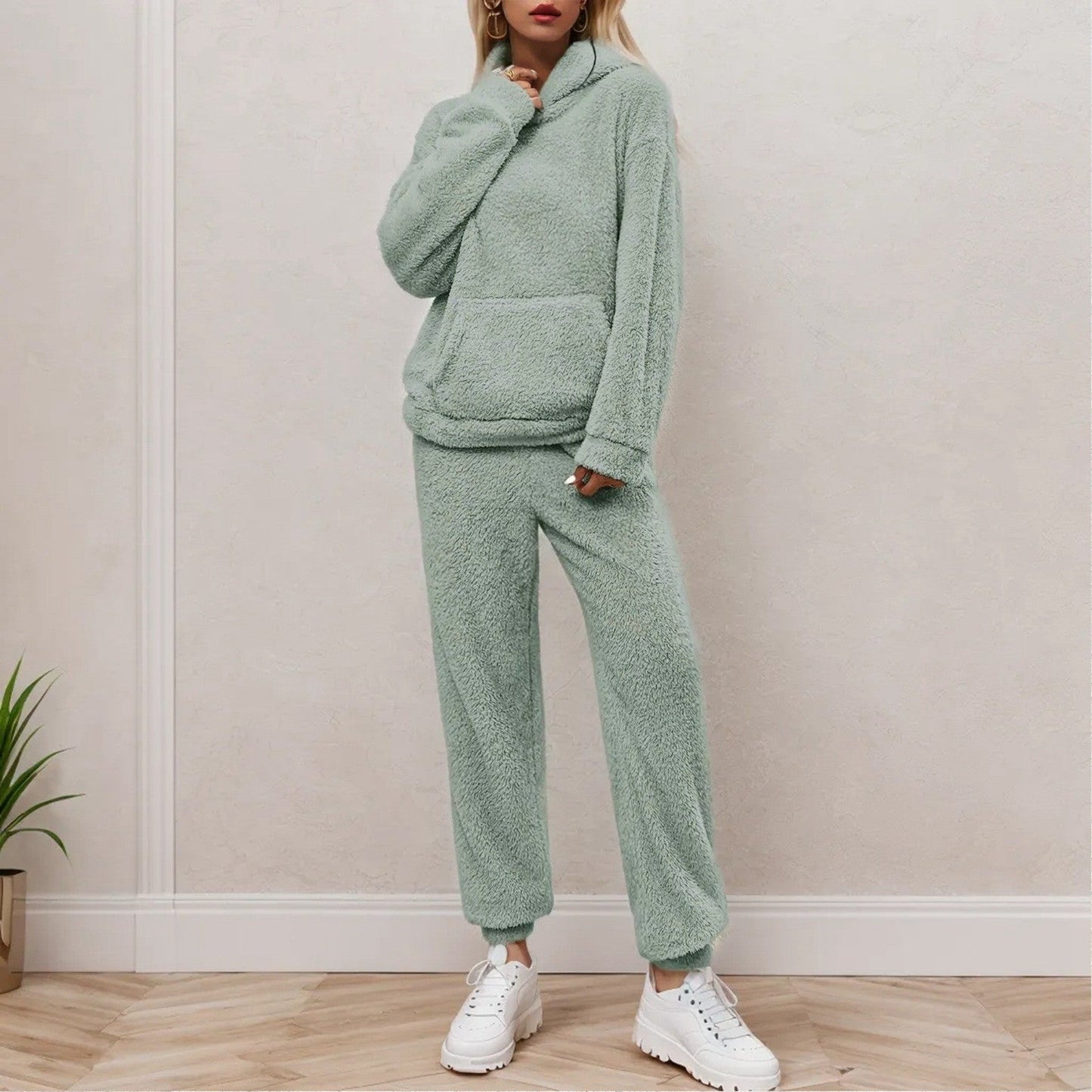 Yuno | Cozy Cloud | Teddy Fleece Loungewear Set Dames