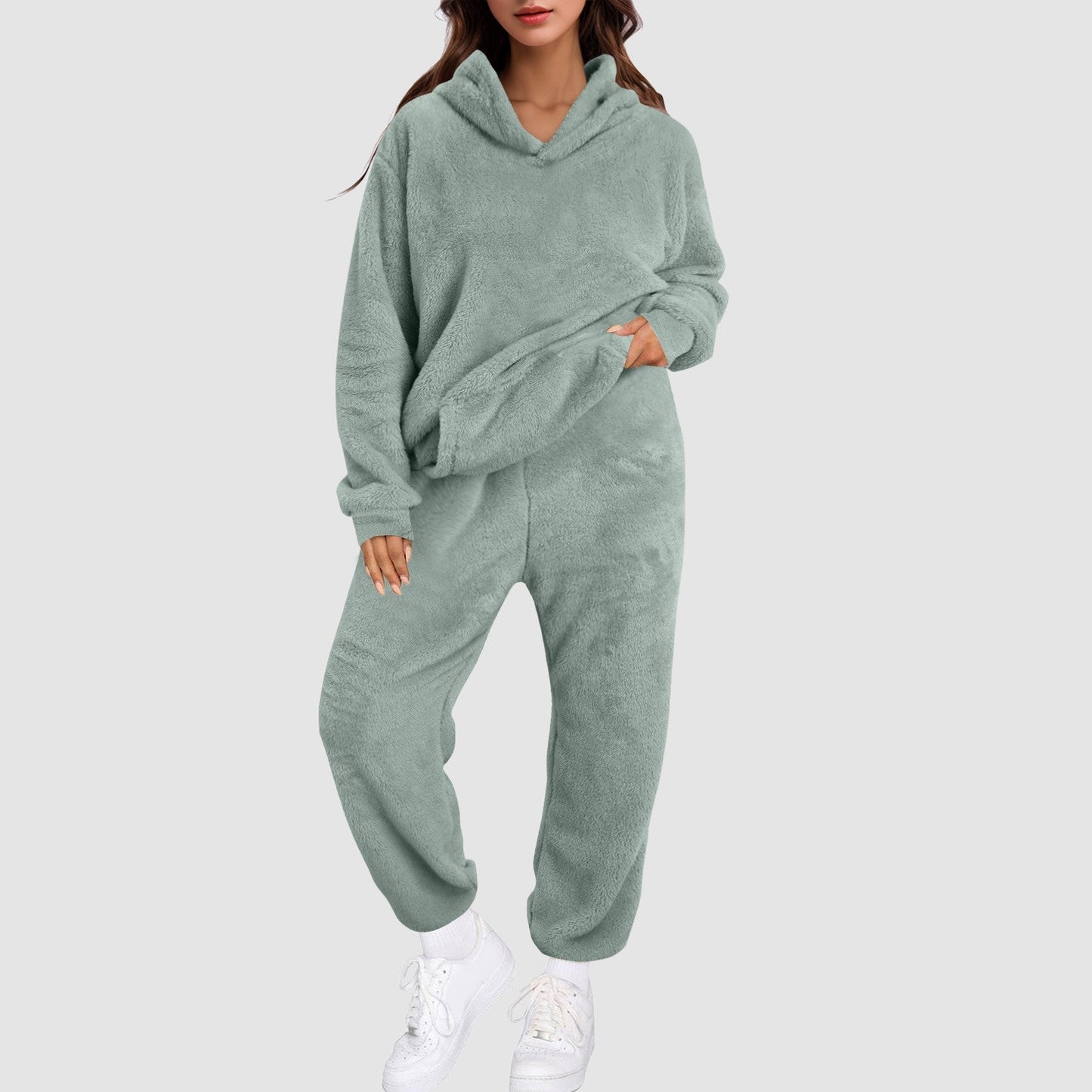 Yuno | Cozy Cloud | Teddy Fleece Loungewear Set Dames