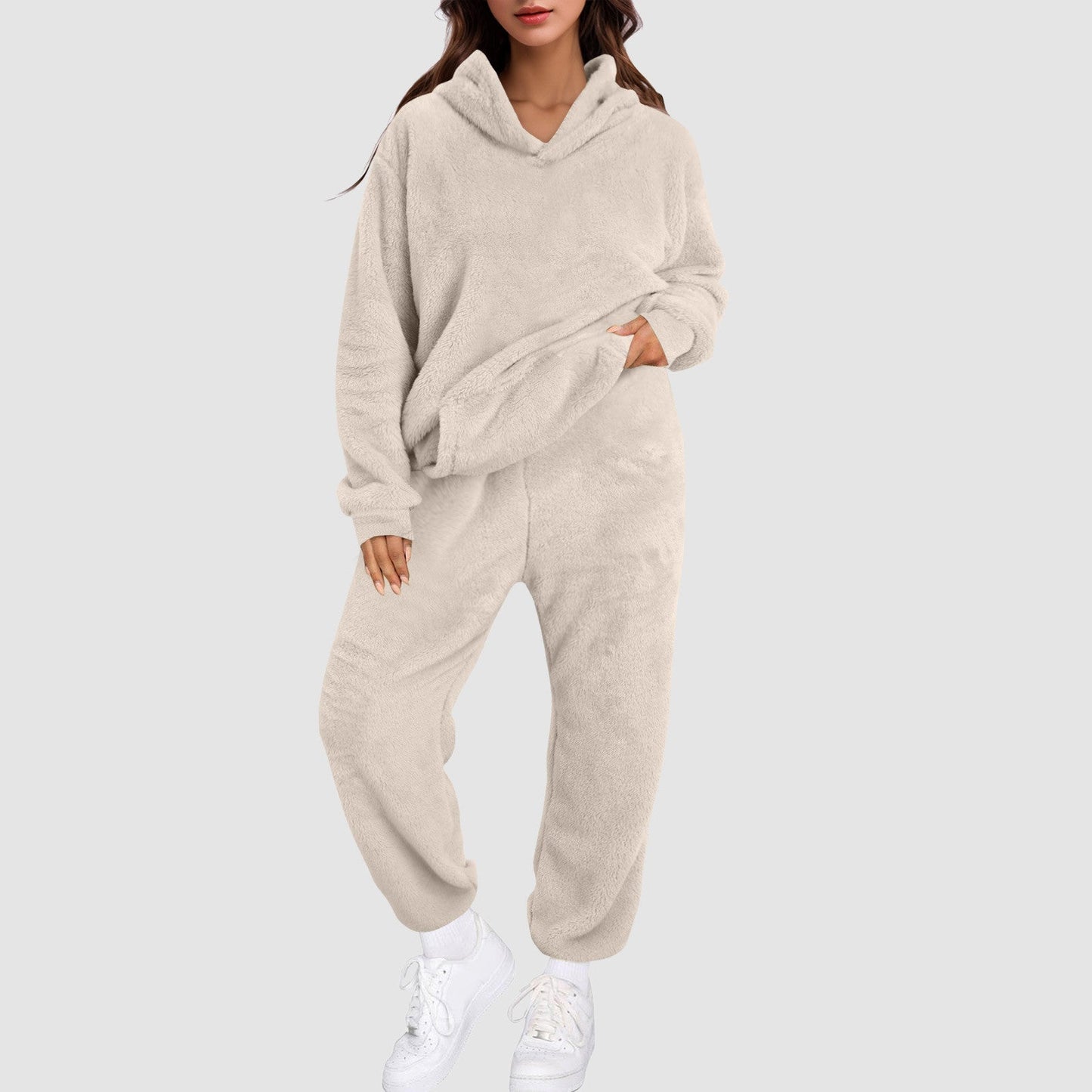 Yuno | Cozy Cloud | Teddy Fleece Loungewear Set Dames