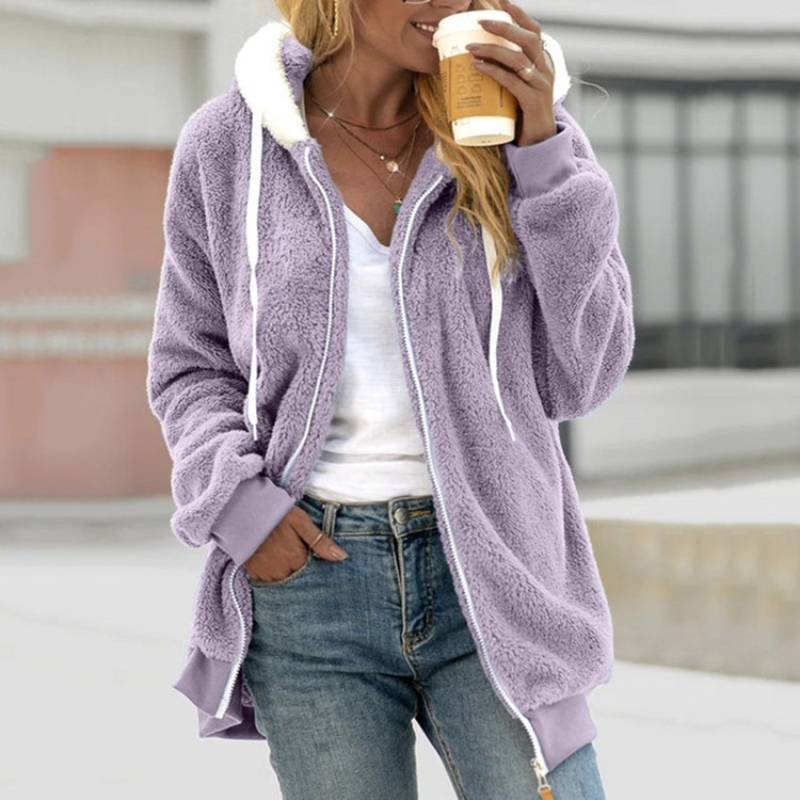 Izem - Warm en Casual Dames Fleecejack Voor de Herfst