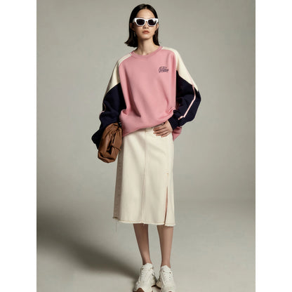 Tiya | Dames Colorblock Trui - Comfortabele College Stijl