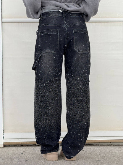 Diede | Balloon Fit Jeans met Sprankelende Details in Denim