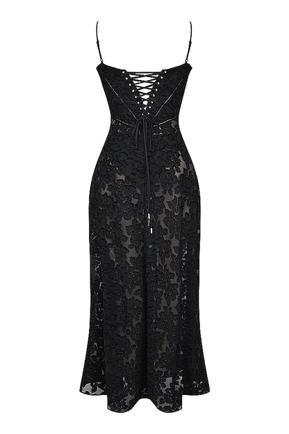 Liane | Stralend Elegant in een Rugloze Maxi-Jurk
