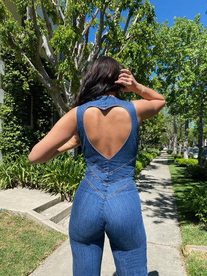 MARA | De Ultieme Mouwloze Denim Jumpsuit