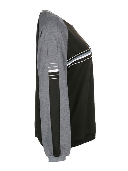 Annemein | Gestreepte Raglan Sweater in Polyester Blend