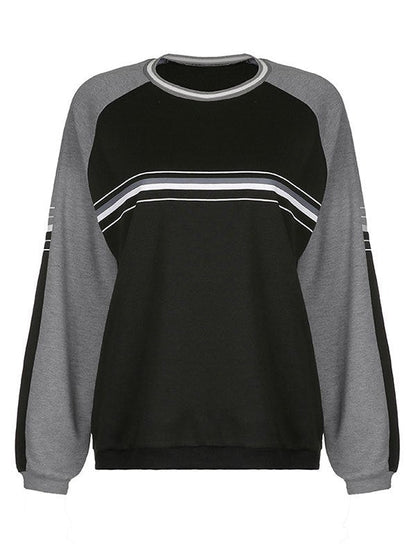 Annemein | Gestreepte Raglan Sweater in Polyester Blend