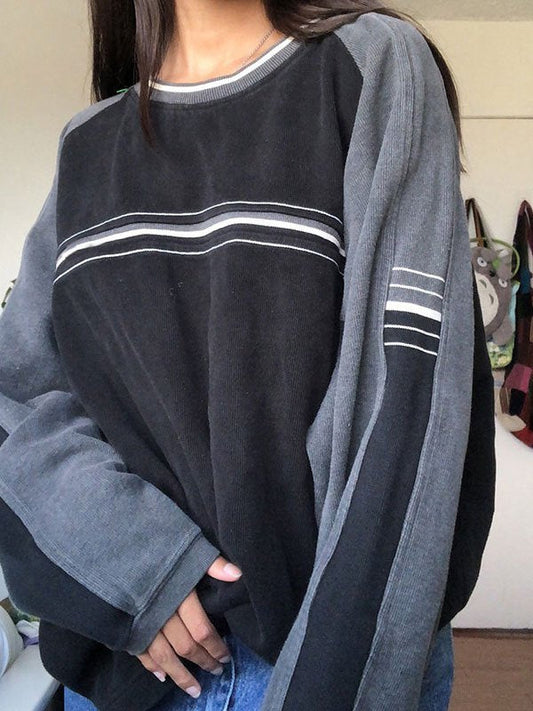 Annemein | Gestreepte Raglan Sweater in Polyester Blend