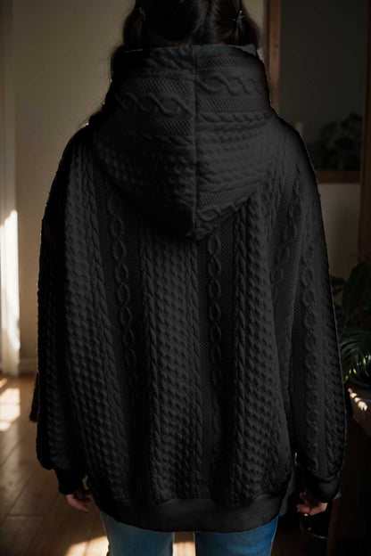 plus size casual hoodie women s plus solid ribbed long sleeve slight stretch hoodie drawstring sweatshirt 127130